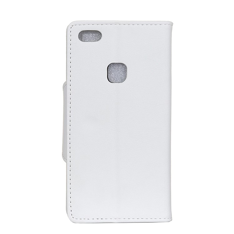 Textured PU Leather Wallet Stand Mobile Accessory Case for Huawei P10 Lite - White-4