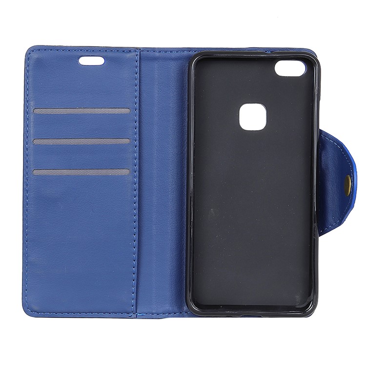 Textured PU Leather Wallet Stand Mobile Accessory Phone Shell for Huawei P10 Lite - Blue-5