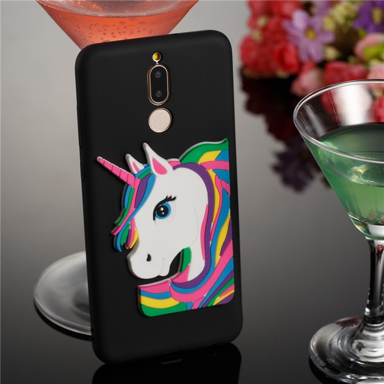 Lovely 3D Unicorn Pattern Soft TPU Mobile Casing for Huawei Mate 10 Lite / nova 2i / Maimang 6 / Honor 9i (India) - Black-4