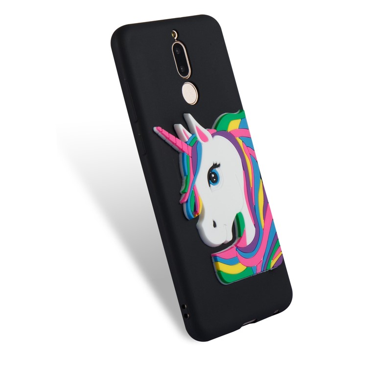 Lovely 3D Unicorn Pattern Soft TPU Mobile Casing for Huawei Mate 10 Lite / nova 2i / Maimang 6 / Honor 9i (India) - Black-6