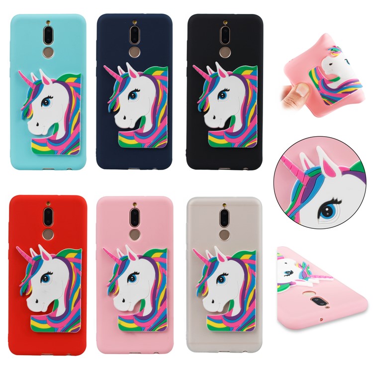 Lovely 3D Unicorn Pattern Soft TPU Mobile Casing for Huawei Mate 10 Lite / nova 2i / Maimang 6 / Honor 9i (India) - Black-7