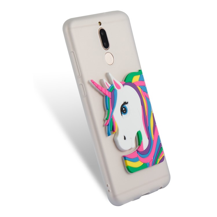 Lovely 3D Unicorn Pattern TPU Cover Accessory for Huawei Mate 10 Lite / nova 2i / Maimang 6 / Honor 9i (India) - White-6