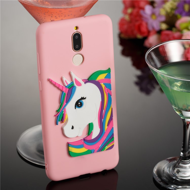 Lovely 3D Unicorn Pattern Soft TPU Mobile Case for Huawei Mate 10 Lite / nova 2i / Maimang 6 / Honor 9i (India) - Pink-4