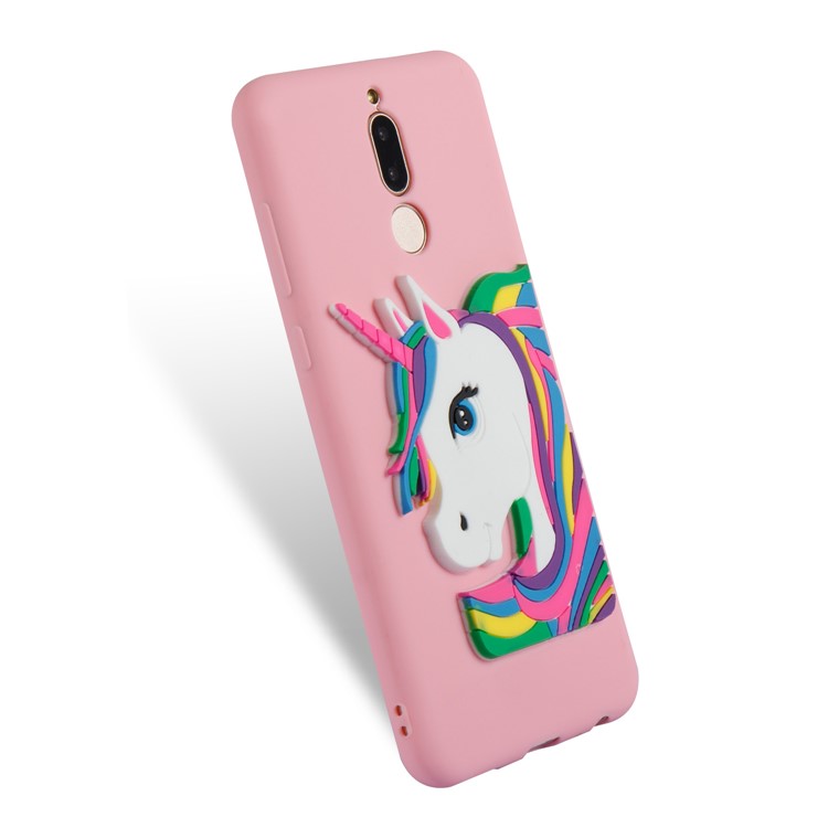 Lovely 3D Unicorn Pattern Soft TPU Mobile Case for Huawei Mate 10 Lite / nova 2i / Maimang 6 / Honor 9i (India) - Pink-6