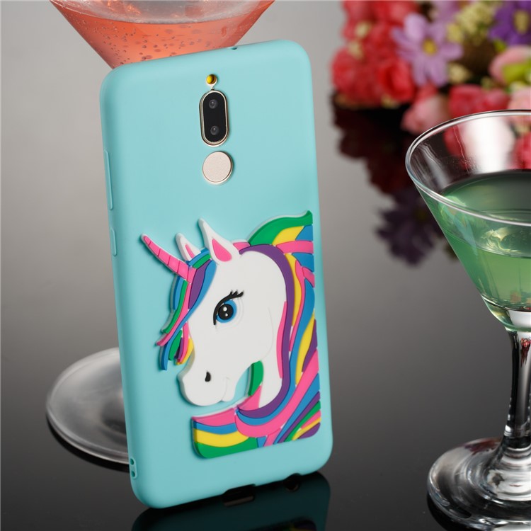 Lovely 3D Unicorn Pattern TPU Phone Shell for Huawei Mate 10 Lite / nova 2i / Maimang 6 / Honor 9i (India) - Baby Blue-4