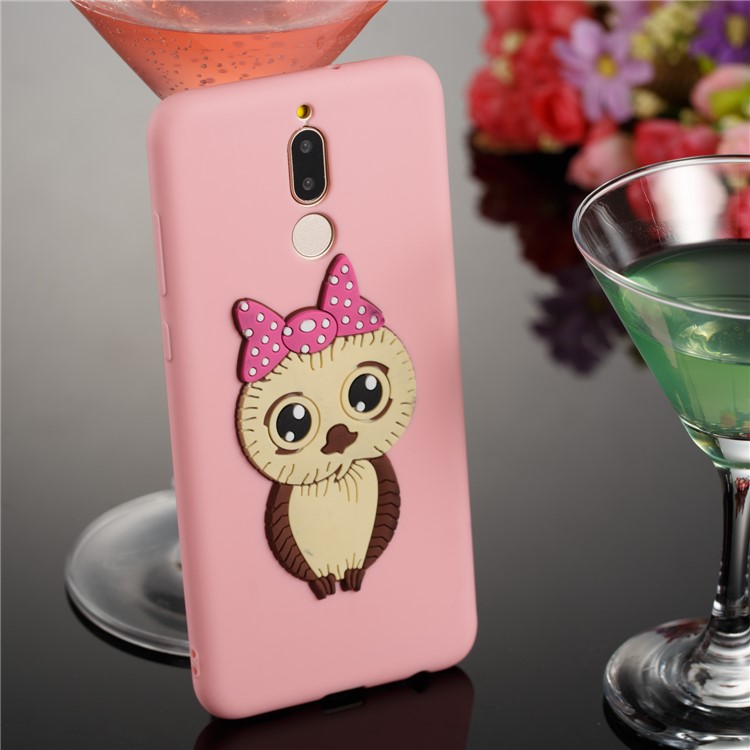 Cute 3D Female Owl TPU Soft Phone Casing for Huawei Mate 10 Lite/nova 2i/Maimang 6/Honor 9i (India) - Pink-4