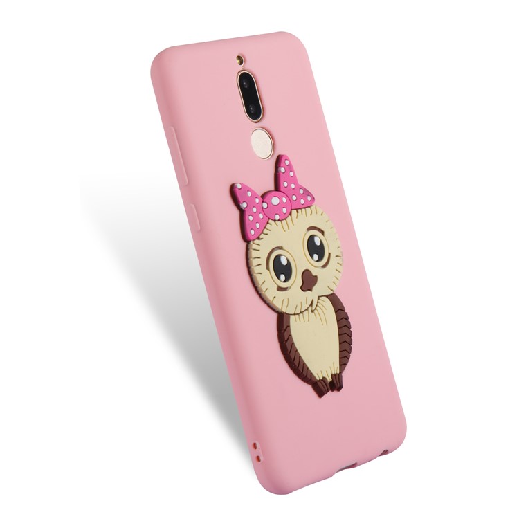 Cute 3D Female Owl TPU Soft Phone Casing for Huawei Mate 10 Lite/nova 2i/Maimang 6/Honor 9i (India) - Pink-6
