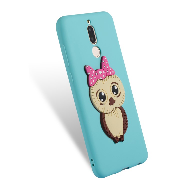 Cute 3D Female Owl TPU Soft Mobile Phone Case for Huawei Mate 10 Lite/nova 2i/Maimang 6/Honor 9i (India) - Baby Blue-6