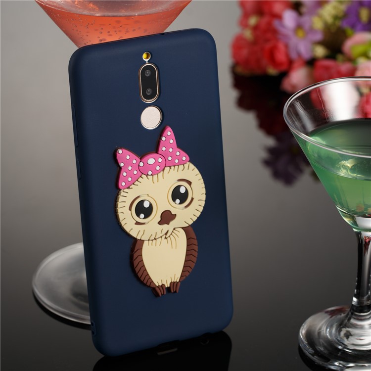 Cute 3D Female Owl TPU Soft Cell Phone Case for Huawei Mate 10 Lite/nova 2i/Maimang 6/Honor 9i (India) - Dark Blue-4