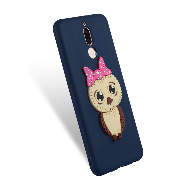 Cute 3D Female Owl TPU Soft Cell Phone Case for Huawei Mate 10 Lite/nova 2i/Maimang 6/Honor 9i (India) - Dark Blue-6