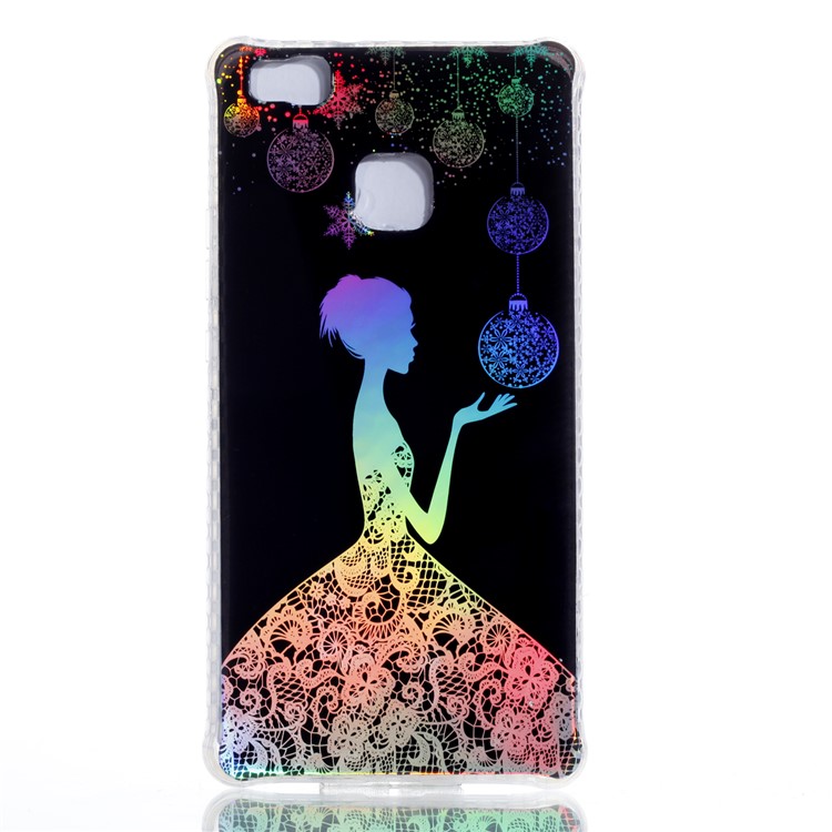 Electroplating IMD Soft TPU Cover for Huawei P9 Lite/G9 Lite - Pretty Girl-2