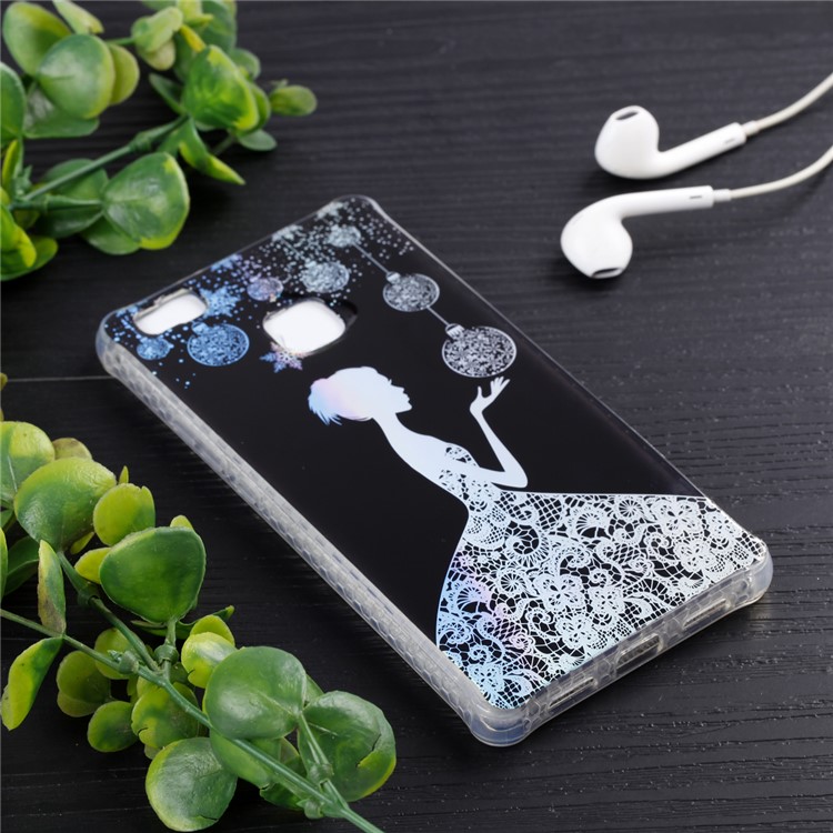 Electroplating IMD Soft TPU Cover for Huawei P9 Lite/G9 Lite - Pretty Girl-6