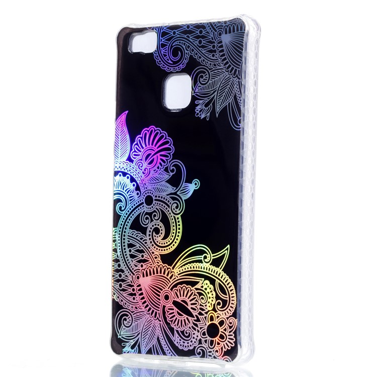 Electroplating IMD Soft TPU Shell for Huawei P9 Lite/G9 Lite - Plant Pattern-3