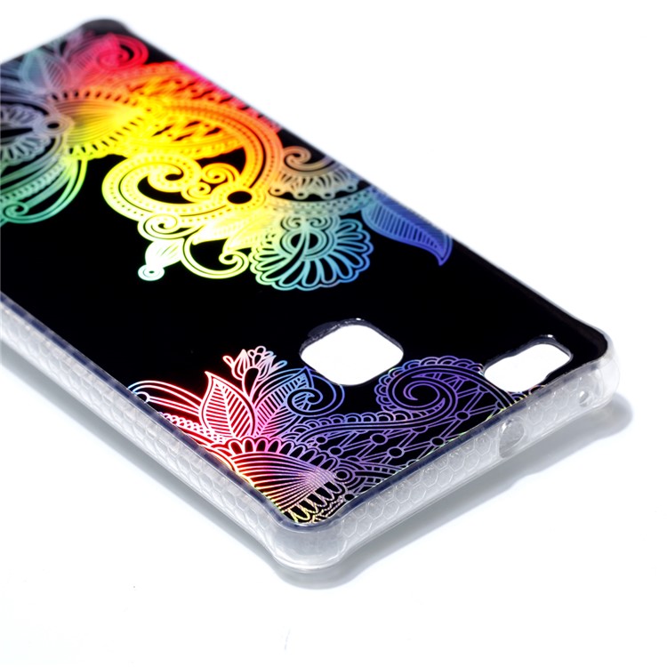 Electroplating IMD Soft TPU Shell for Huawei P9 Lite/G9 Lite - Plant Pattern-5
