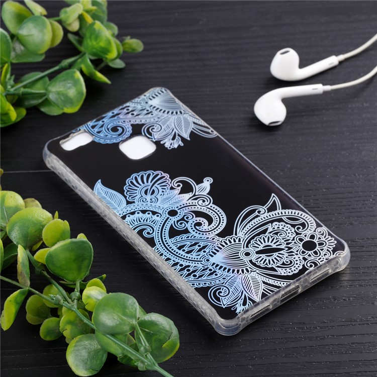 Electroplating IMD Soft TPU Shell for Huawei P9 Lite/G9 Lite - Plant Pattern-6