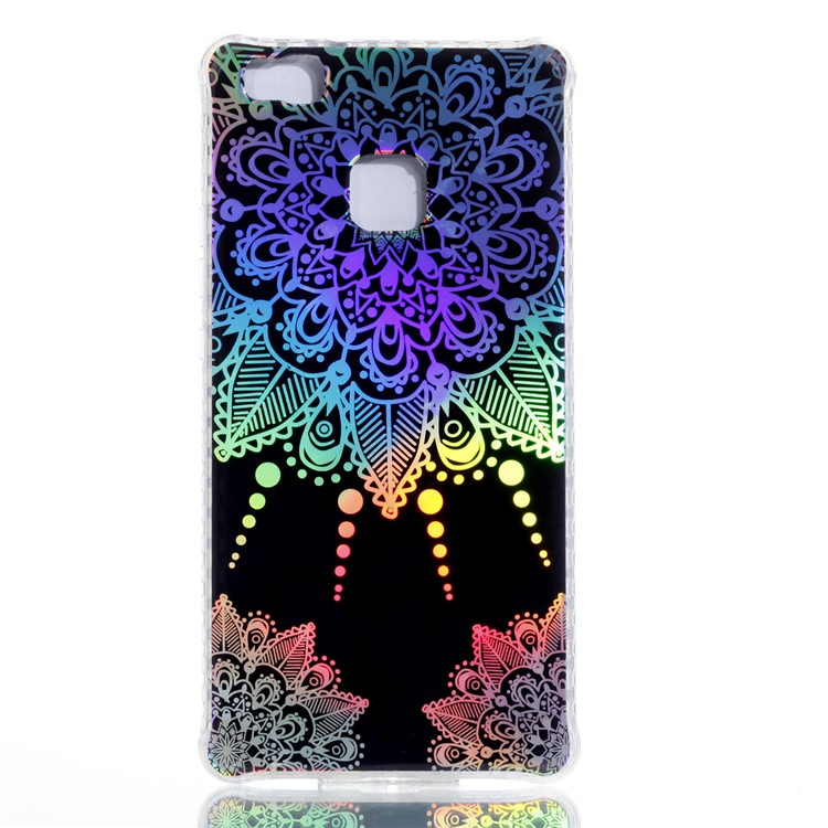 Electroplating IMD Soft TPU Back Cover for Huawei P9 Lite/G9 Lite - Mandala Flower Pattern-2