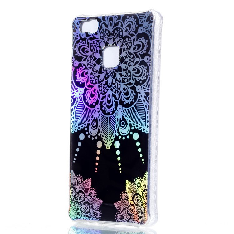 Electroplating IMD Soft TPU Back Cover for Huawei P9 Lite/G9 Lite - Mandala Flower Pattern-3