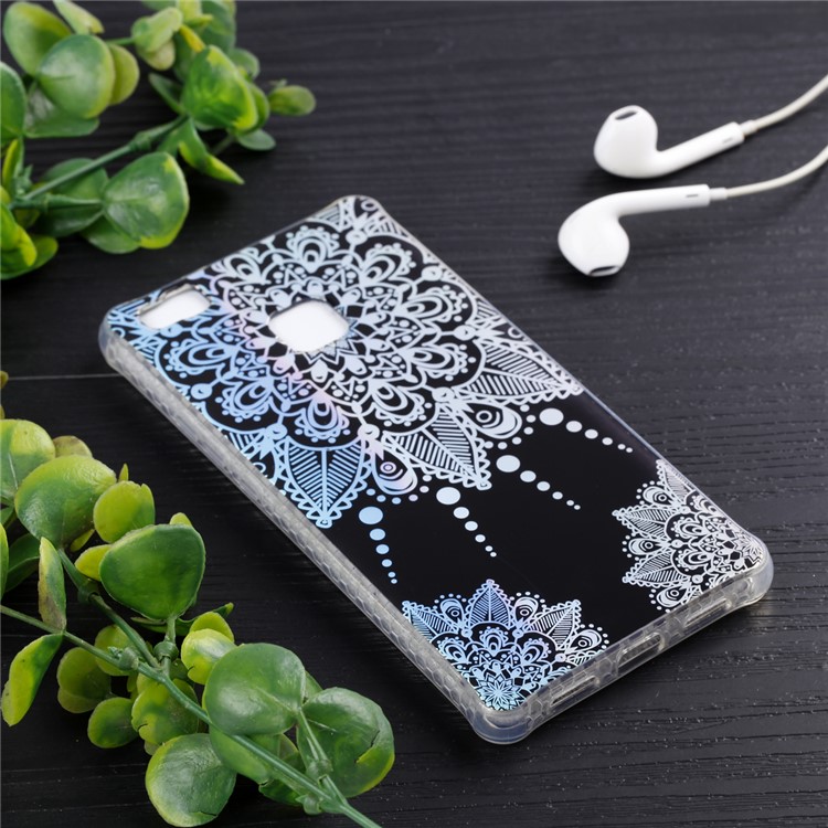 Electroplating IMD Soft TPU Back Cover for Huawei P9 Lite/G9 Lite - Mandala Flower Pattern-4