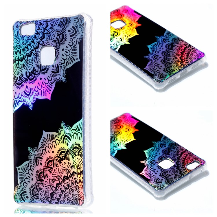 Electroplating IMD TPU Phone Case for Huawei P9 Lite/G9 Lite - Colorized Mandala-1