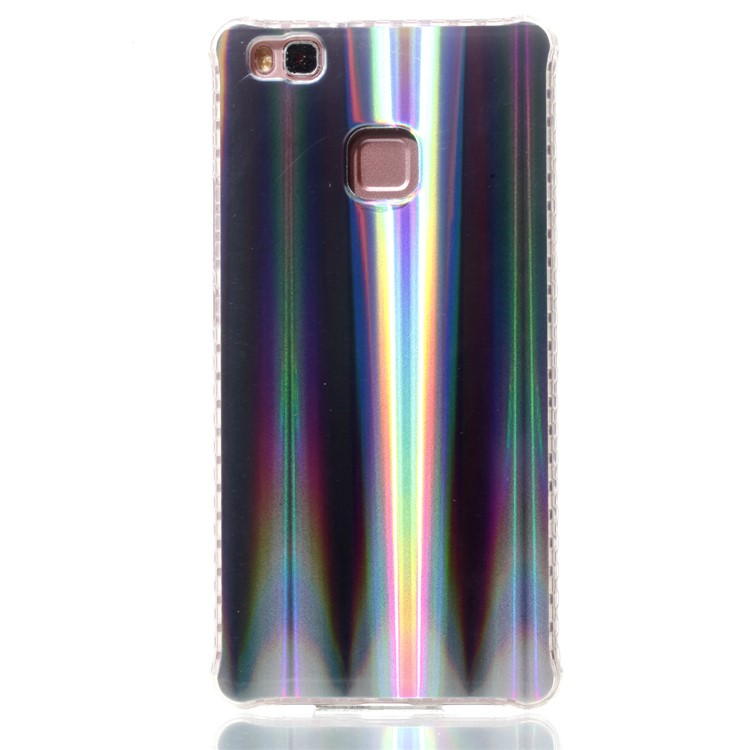 Electroplating IMD Flexible TPU Cell Phone Case for Huawei P9 Lite/G9 Lite - Grey Strips Pattern-2