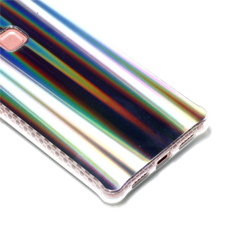 Electroplating IMD Flexible TPU Cell Phone Case for Huawei P9 Lite/G9 Lite - Grey Strips Pattern-4