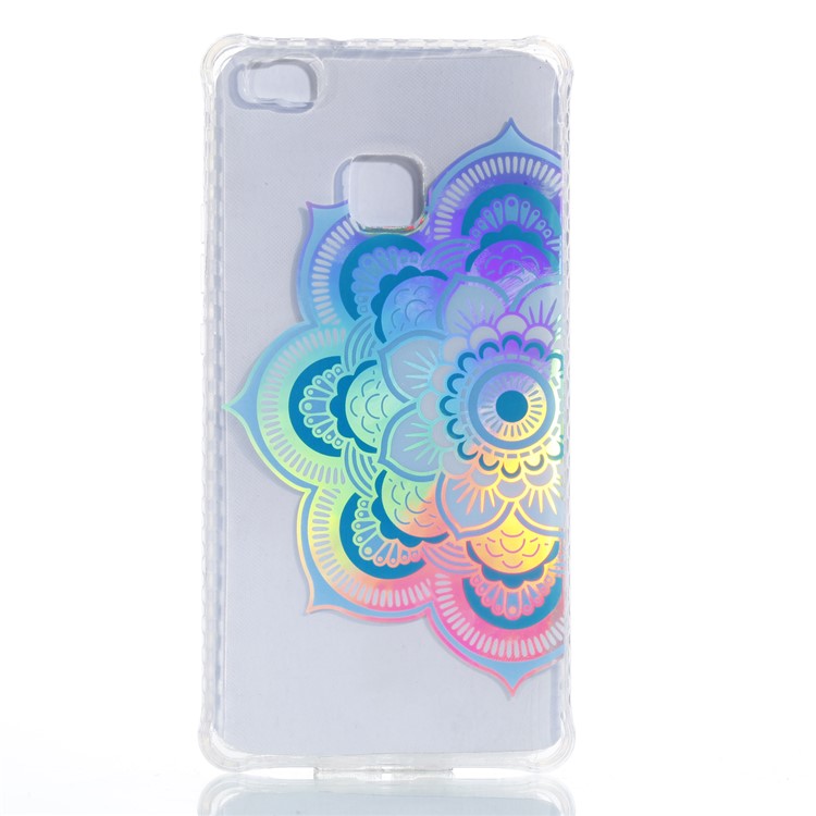 Electroplated IMD TPU Mobile Phone Cover for Huawei P9 Lite/G9 Lite - Blue Flower-2