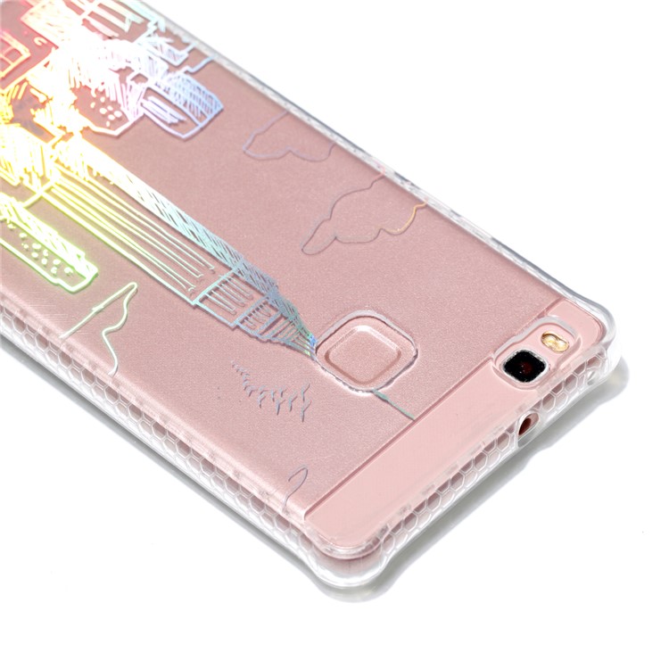 Electroplated IMD TPU Mobile Phone Shell for Huawei P9 Lite/G9 Lite - Buildings Pattern-5