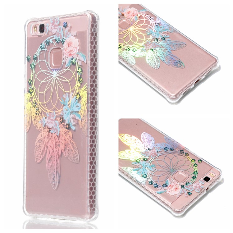Electroplated IMD Soft TPU Mobile Cover for Huawei P9 Lite/G9 Lite - Feather Dream Catcher-1