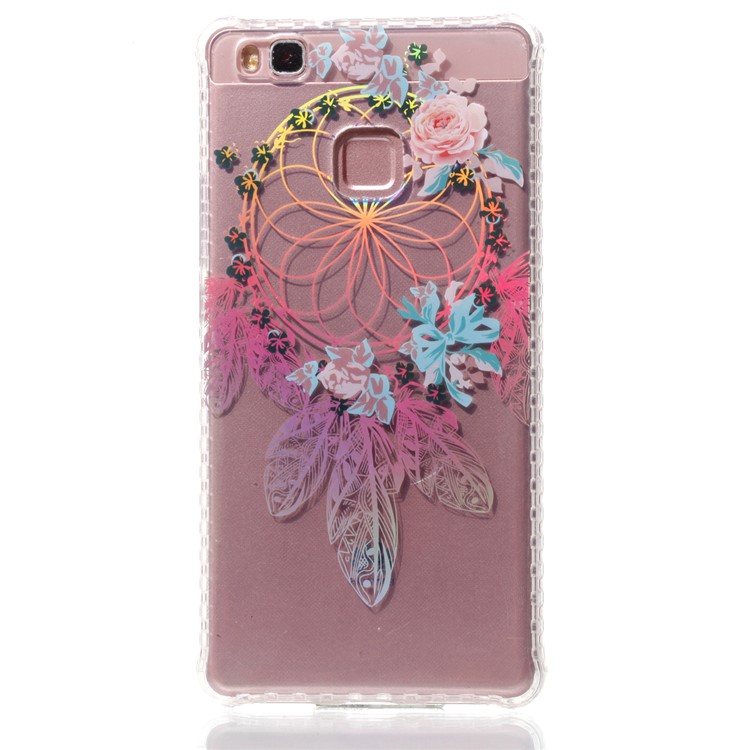 Electroplated IMD Soft TPU Mobile Cover for Huawei P9 Lite/G9 Lite - Feather Dream Catcher-2