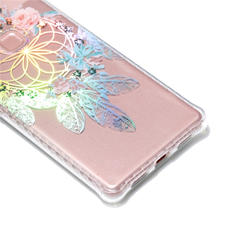 Electroplated IMD Soft TPU Mobile Cover for Huawei P9 Lite/G9 Lite - Feather Dream Catcher-4