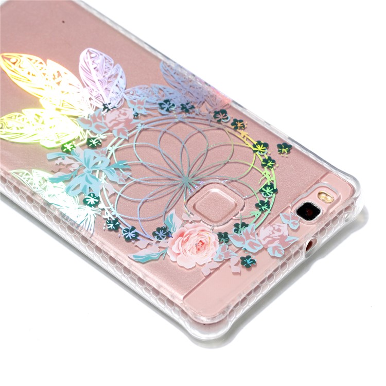 Electroplated IMD Soft TPU Mobile Cover for Huawei P9 Lite/G9 Lite - Feather Dream Catcher-5