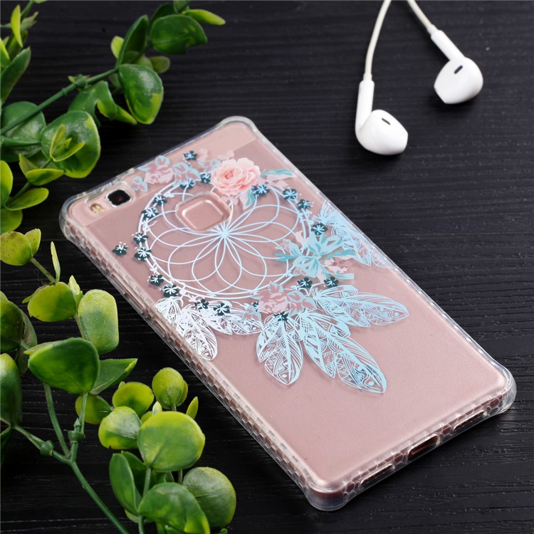 Electroplated IMD Soft TPU Mobile Cover for Huawei P9 Lite/G9 Lite - Feather Dream Catcher-6