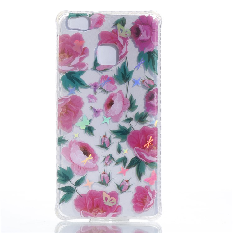 Electroplated IMD Soft TPU Mobile Shell for Huawei P9 Lite/G9 Lite - Beautiful Flowers-2