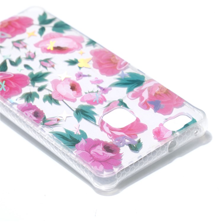 Electroplated IMD Soft TPU Mobile Shell for Huawei P9 Lite/G9 Lite - Beautiful Flowers-5