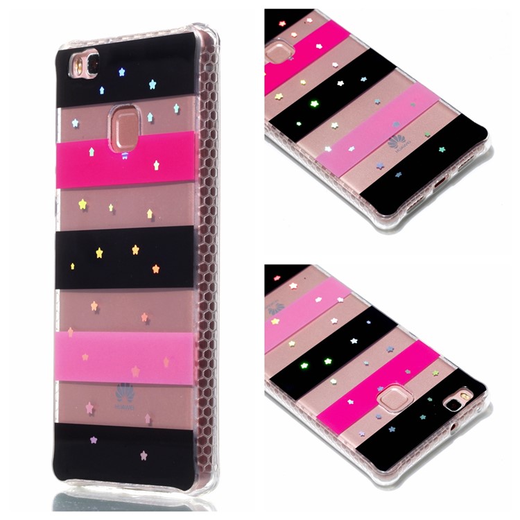 Electroplating IMD Soft TPU Phone Casing for Huawei P9 Lite/G9 Lite - Stars and Strips-1