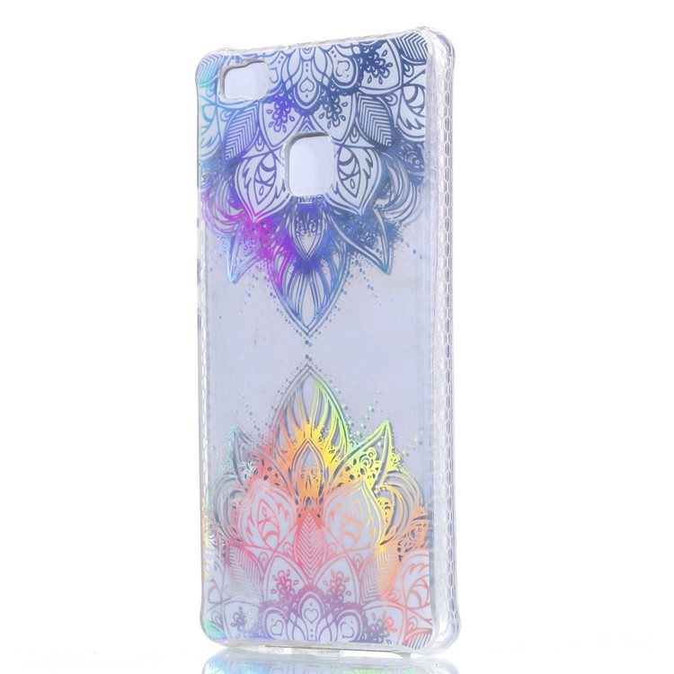 Electroplating IMD Soft TPU Protection Phone Casing for Huawei P9 Lite/G9 Lite - Flower Pattern-3