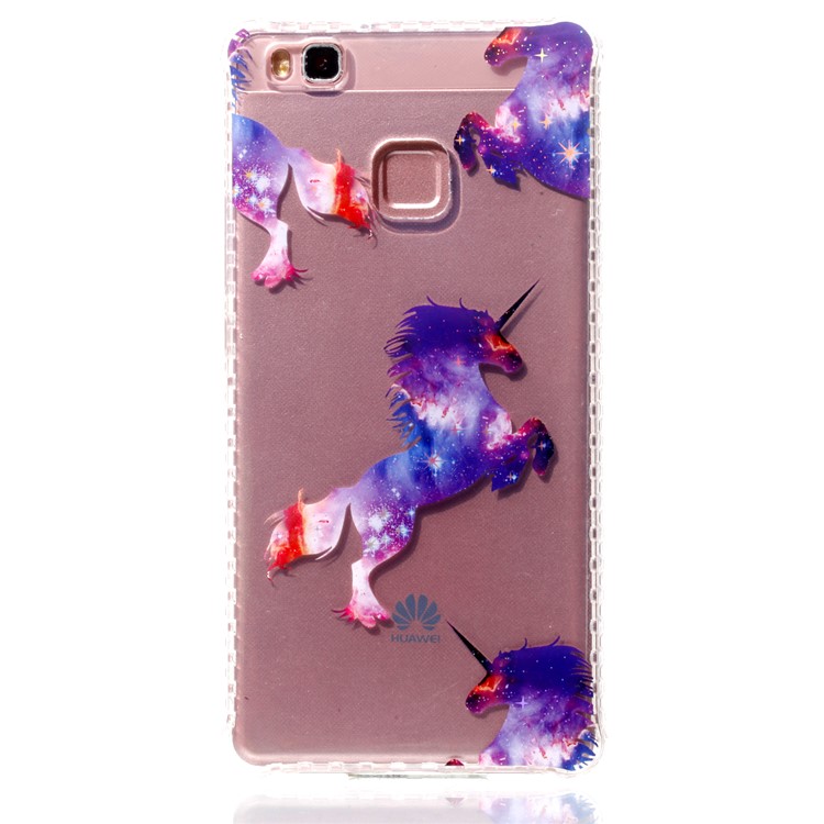 Electroplating IMD TPU Cell Phone Case Accessory for Huawei P9 Lite/G9 Lite - Unicorn Pattern-2