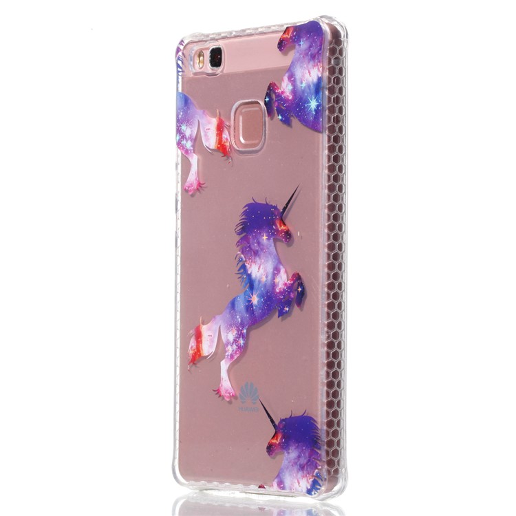 Electroplating IMD TPU Cell Phone Case Accessory for Huawei P9 Lite/G9 Lite - Unicorn Pattern-3