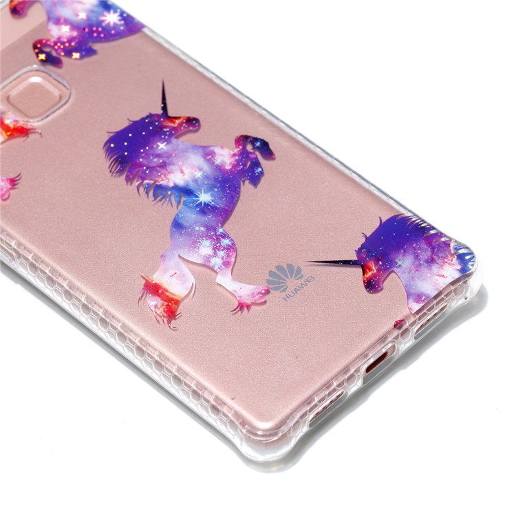Electroplating IMD TPU Cell Phone Case Accessory for Huawei P9 Lite/G9 Lite - Unicorn Pattern-4