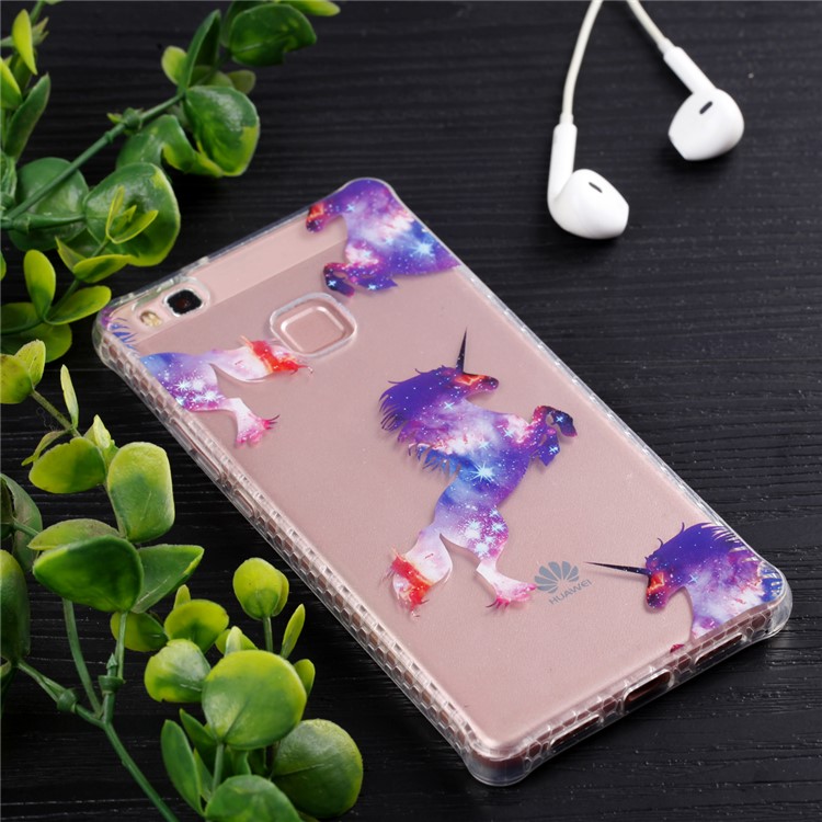 Electroplating IMD TPU Cell Phone Case Accessory for Huawei P9 Lite/G9 Lite - Unicorn Pattern-6
