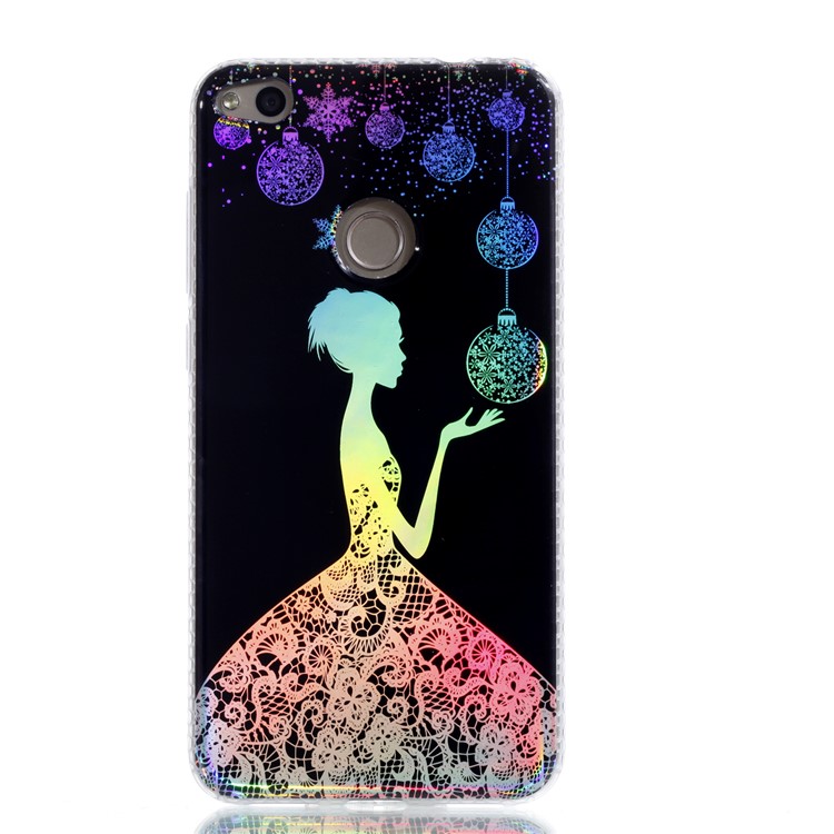 Electroplating IMD TPU Phone Cover for Huawei P8 Lite (2017)/Honor 8 Lite - Pretty Girl-2