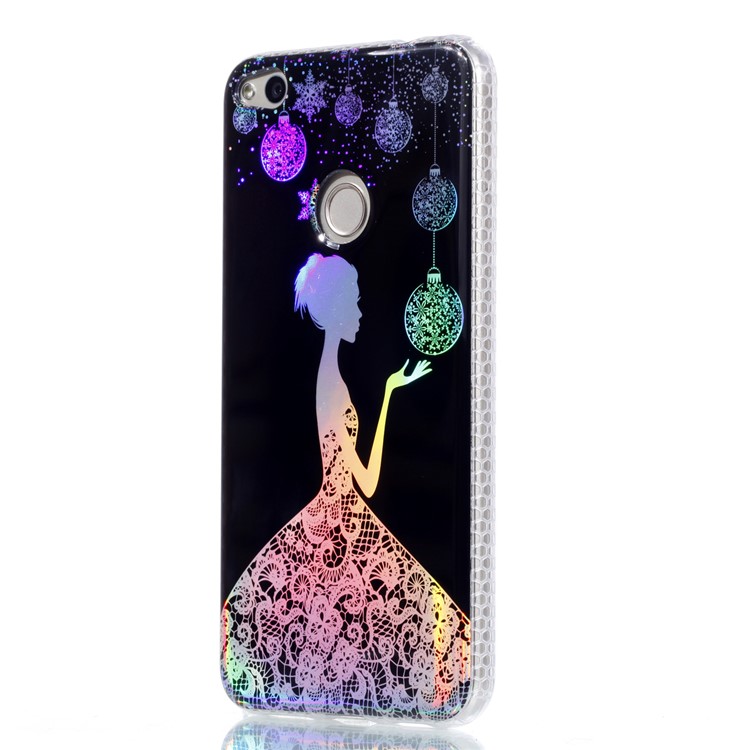 Electroplating IMD TPU Phone Cover for Huawei P8 Lite (2017)/Honor 8 Lite - Pretty Girl-3