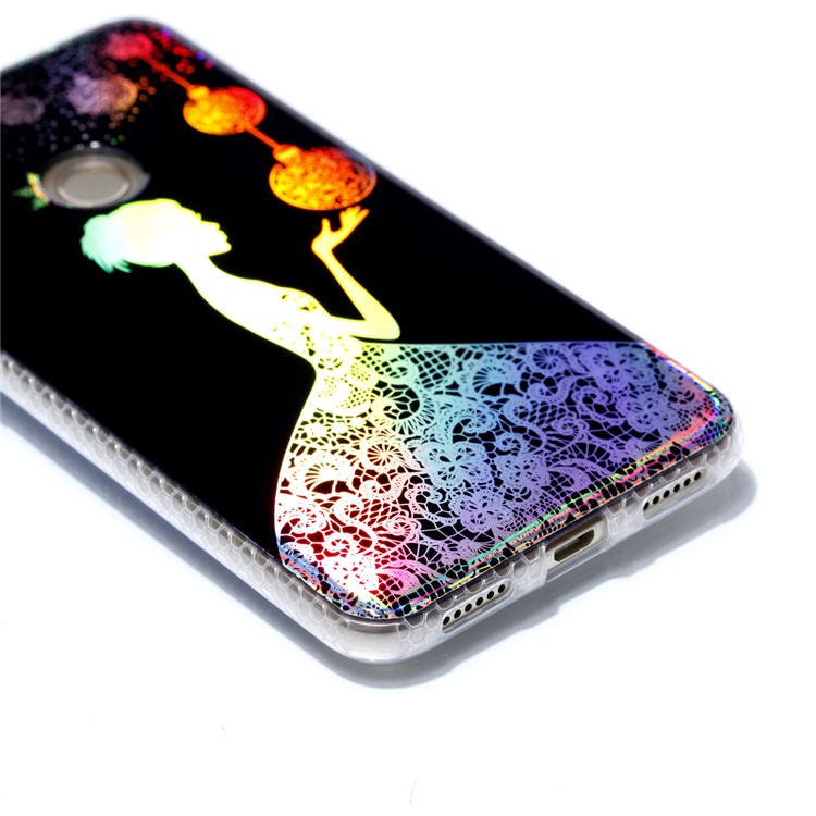 Electroplating IMD TPU Phone Cover for Huawei P8 Lite (2017)/Honor 8 Lite - Pretty Girl-4