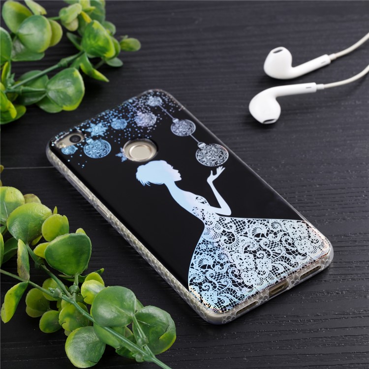 Electroplating IMD TPU Phone Cover for Huawei P8 Lite (2017)/Honor 8 Lite - Pretty Girl-6