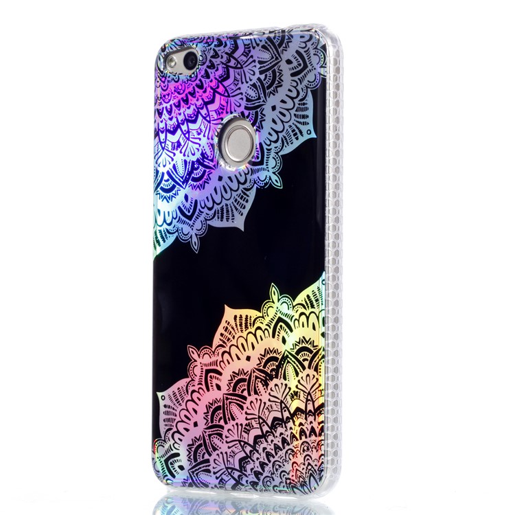 Electroplating IMD TPU Mobile Case for Huawei P8 Lite (2017)/Honor 8 Lite - Colorized Mandala-3