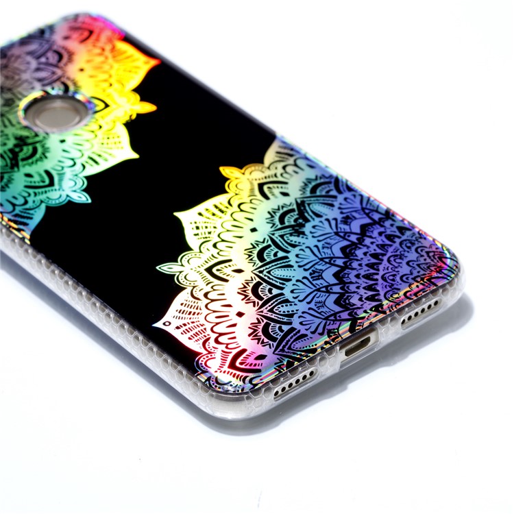 Electroplating IMD TPU Mobile Case for Huawei P8 Lite (2017)/Honor 8 Lite - Colorized Mandala-4
