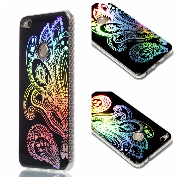 Electroplating IMD TPU Mobile Cover for Huawei P8 Lite (2017)/Honor 8 Lite - Paisley Pattern-1