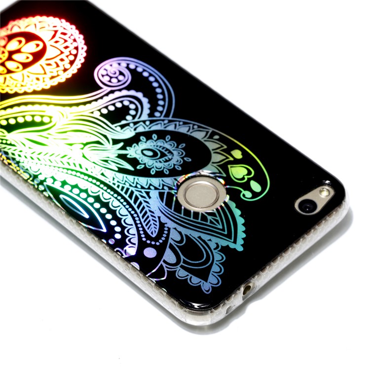 Electroplating IMD TPU Mobile Cover for Huawei P8 Lite (2017)/Honor 8 Lite - Paisley Pattern-5