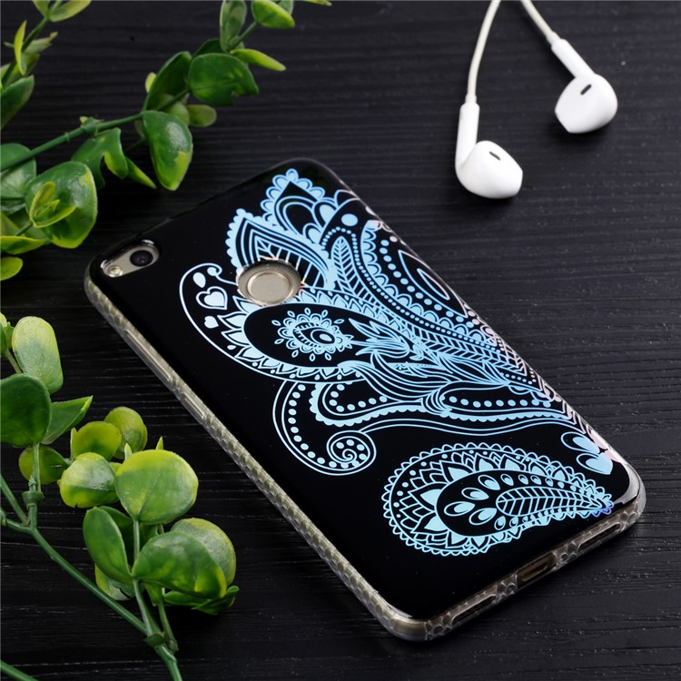Electroplating IMD TPU Mobile Cover for Huawei P8 Lite (2017)/Honor 8 Lite - Paisley Pattern-6