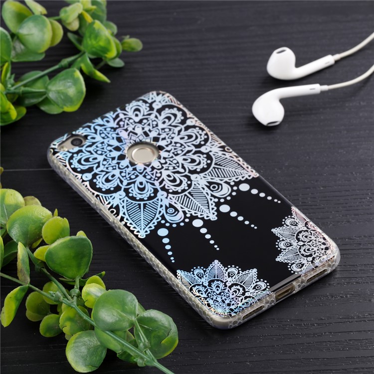 Electroplating IMD TPU Mobile Shell for Huawei P8 Lite (2017)/Honor 8 Lite - Mandala Flower Pattern-6
